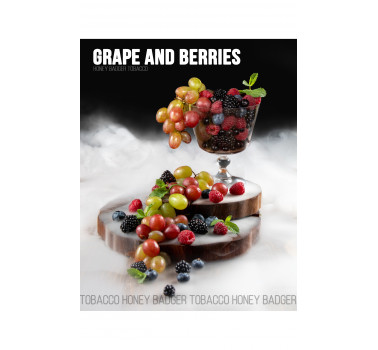 Тютюн для кальяну Honey Badger Grape and Berries (Виноград-ягоди), Mild 40гр